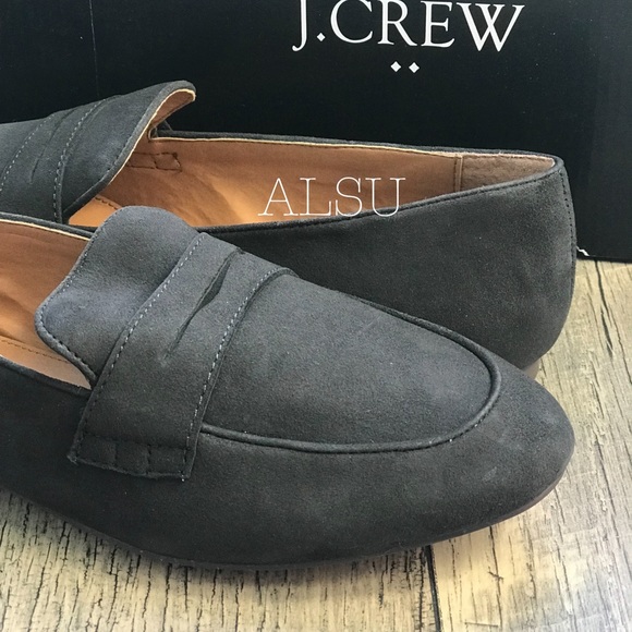 J. Crew Shoes - NWT J.Crew Suede Penny Loafers Graphic Coral W
